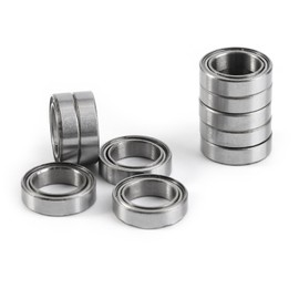 HilBeliFU 10Pcs 10x15x4mm Bearings, Double Shielded 6700ZZ Thin Bearing, Steel Deep Groove Ball Bearings, Sturdy Skateboard Bearing for Motor Instrument Equipment Different Project