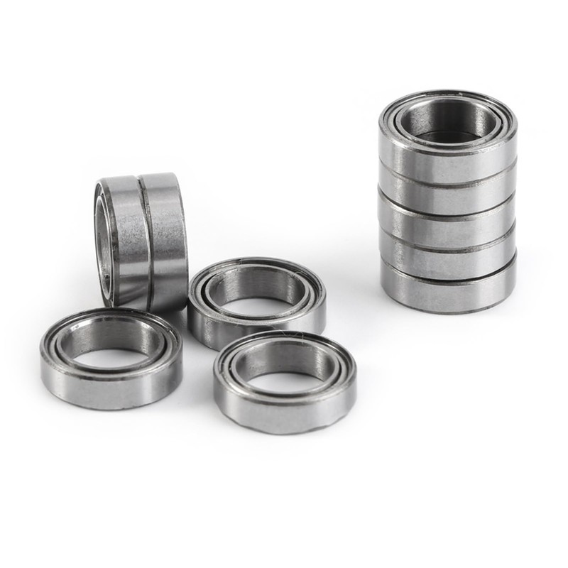 HilBeliFU 10Pcs 10x15x4mm Bearings, Double Shielded 6700ZZ Thin Bearing, Steel