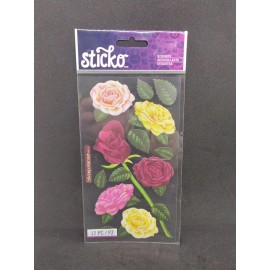 Sticko Adhesive Roses | Rose Labels | Roses Stickers - 12 Assorted Pcs (nmspvm31)