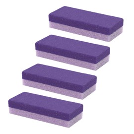 4 PCS Pumice Stone for Feet, Double Sided Foot Peeling Stone, Dual Color Foot Washer, Hard Skin Callus Remover, Foot Care Tool, Suitable for Home, Beauty Salon (Purple)