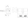 Profile Knob Cylinder Profile Cylinder Lock Cylinder with Knob, Brass