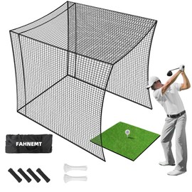 10x10x10 Golf Cage Net, Baseball Batting Cage Net Only Golf Cage Hitting Net for Backyard Driving Baseball Batting Cages for Backyard