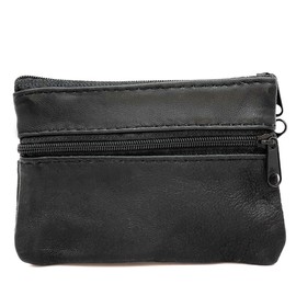 Charmoni - Men's Wallet - Genuine Leather Wallet - Wallet with Keyring, black, Classic