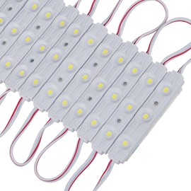200pcs Daylight White 6500K Injection 0.72W 12 Volt DC LED Module for Signs 2835 SMD 3 LEDs Waterproof Decorative Light for Letter Advertising Signs with Tape Adhesive Backside
