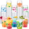 Qinyoung 100 Pcs Hawaiian Luau Cups 12 oz Tiki Tropical