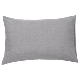 KHIM 100% Cotton Pair of Housewife Pillow Cases Ultra Soft Premium Quality - Silver