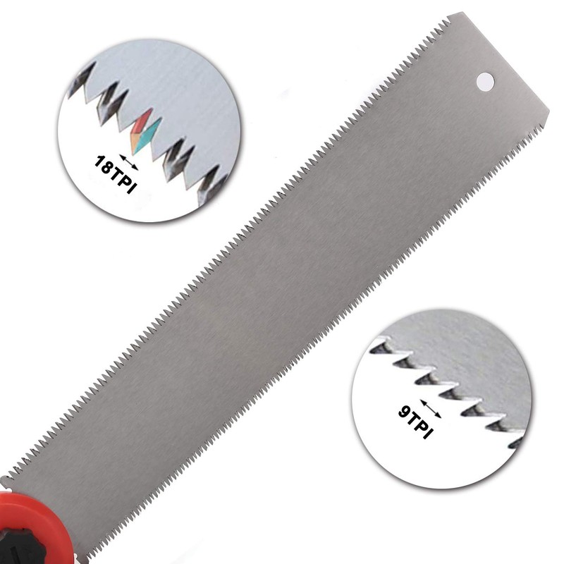 DUEBEL Japanese Fine Cut Saw, Hand Saw Ryoba Double Edge