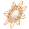 Rattan Innovative Art Decoration Makeup Mirror Retro Dressing Bathroom Wall