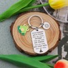 Coopyin Inspirational Frog Keychain, Stainless Steel, Unisex, Birthday Gift for