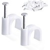 100PCS Round Cable Clips, 5MM Electrical Cable Wall Clip Cable