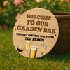 Red Ocean Bar Signs For Home Bar Round Wall Plaque