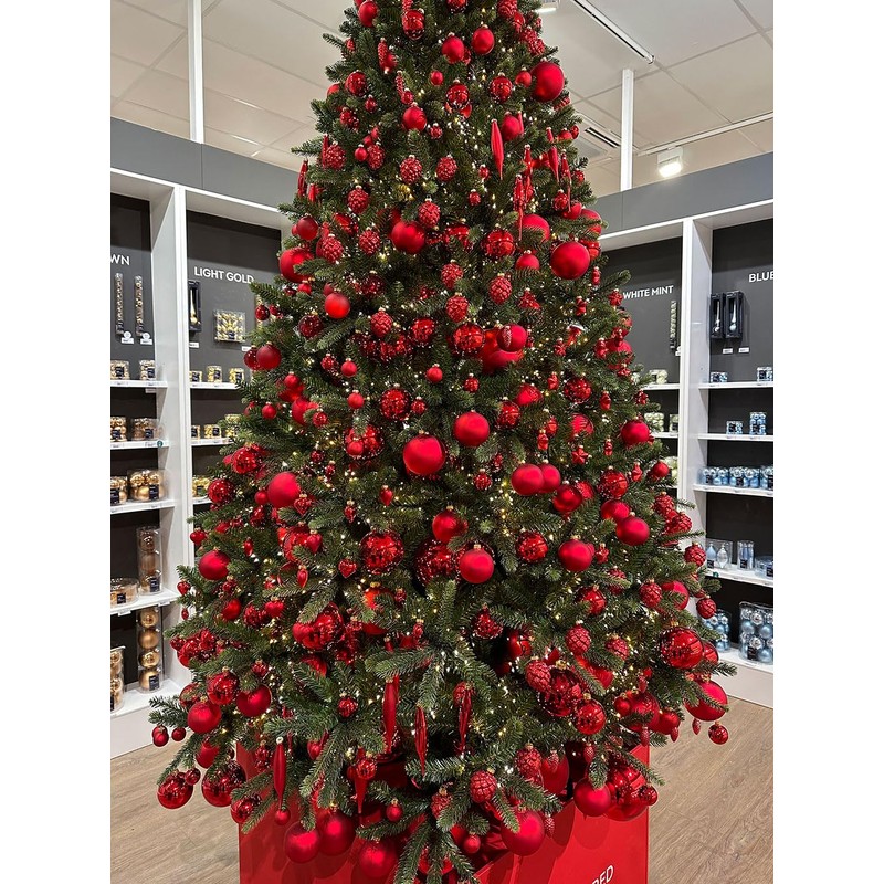Kaemingk Weihnachtskugel, Glas, rot, 56 X 39.5cm, 6