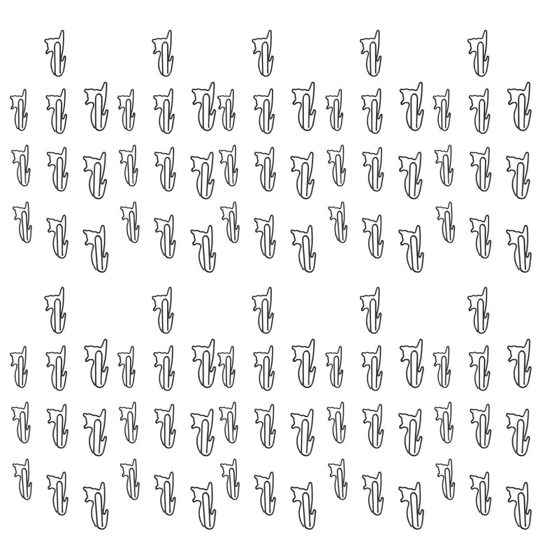 100pcs Cat Shape Paper Clips Increased Slip Resistance Rustproof Metallic