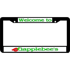 Car Plate Frames WELCOME TO GAPPLEBEE'S  BLACK LICENSE PLATE FRAME