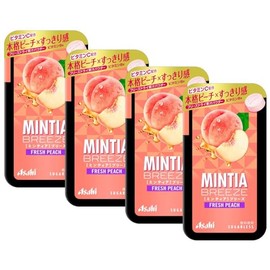 MINTIA Breeze Fresh Peach, Japanese Tablet Candy ×4pcs Asahi Group Foods With MAIKO sticker Pio big bazar