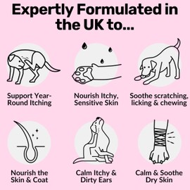 NutriPaw Vegan All-Itch Treats For Dogs - Soothe Itchy Paws, Eyes, Ears, Skin - Stop Itching, Licking, Scratching - Perfect for Small, Medium & Large Dogs - Supports Seasonal Itching