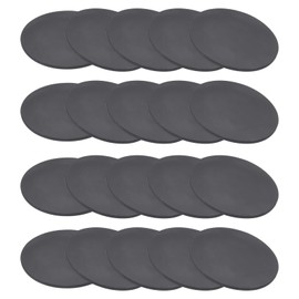 PATIKIL Rubber Solid Discs Washers, 20 Pcs 45mm OD x 1.5mm Thick Rubber Round Gasket Pad Bushings Spacer Washer for DIY Gasket Craft, Black