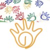 100Pcs Paper Clip Metal Hand Shaped Design Rustproof Paperclip Decoration