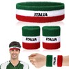 Jadive Italy Sweatband Set Italy Headband and Wristbands Includes 1