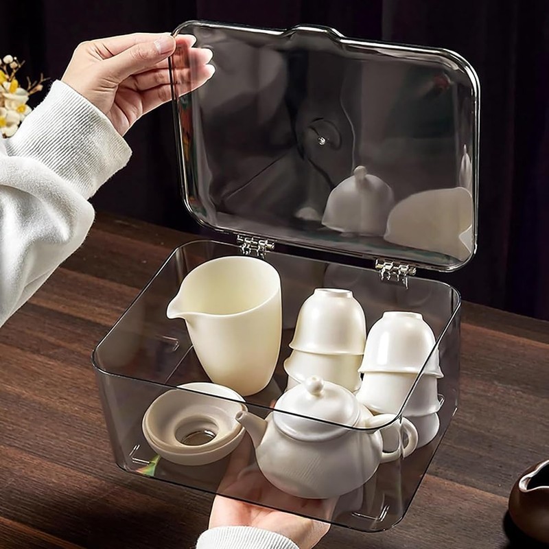 Biafiog Makeup Face Mask Organizer Dust-Proof Large Capacity Desktop Storage