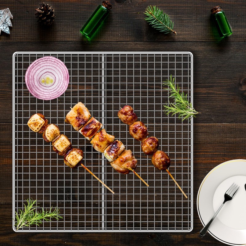 Yaocom 4 Pcs 13.5 x 13.5 Inch Fryer Screen Stainless