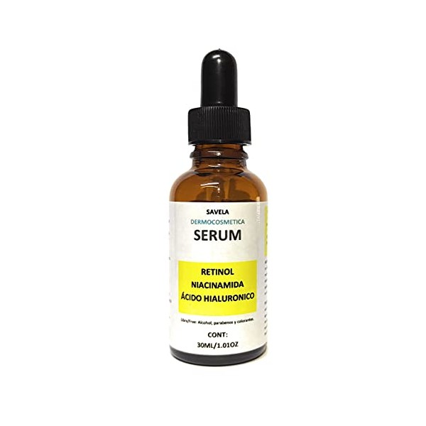 Serum Facial Retinol, Niacinamida y cido Hialuronico 30ml, - Producto