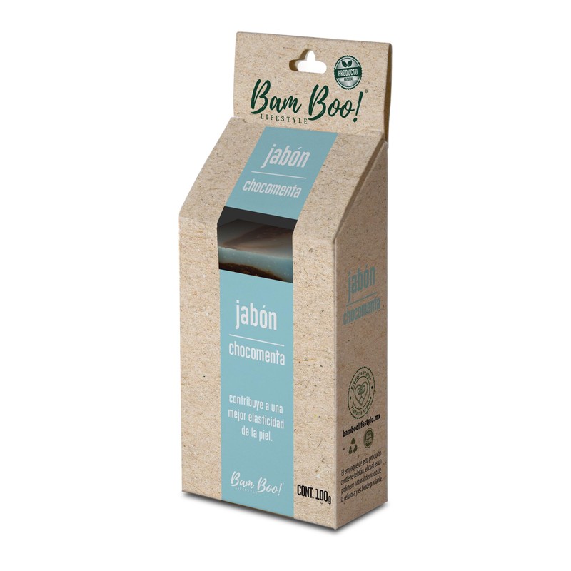 Jabón Artesanal Natural Chocomenta 100 g Bam Boo! Lifestyle