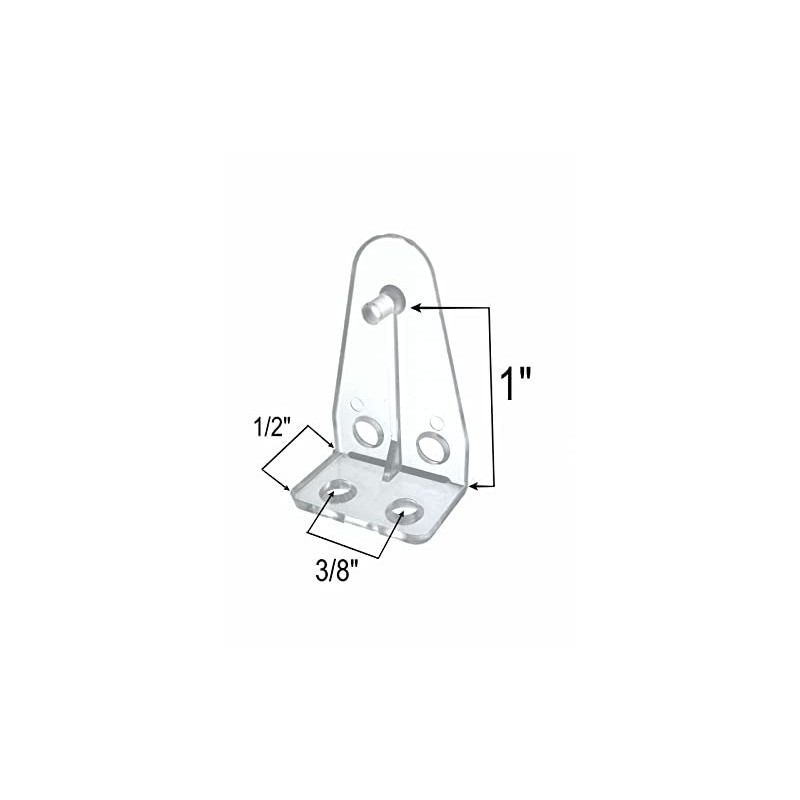 Blind Hold Down Brackets Clear Plastic (4)
