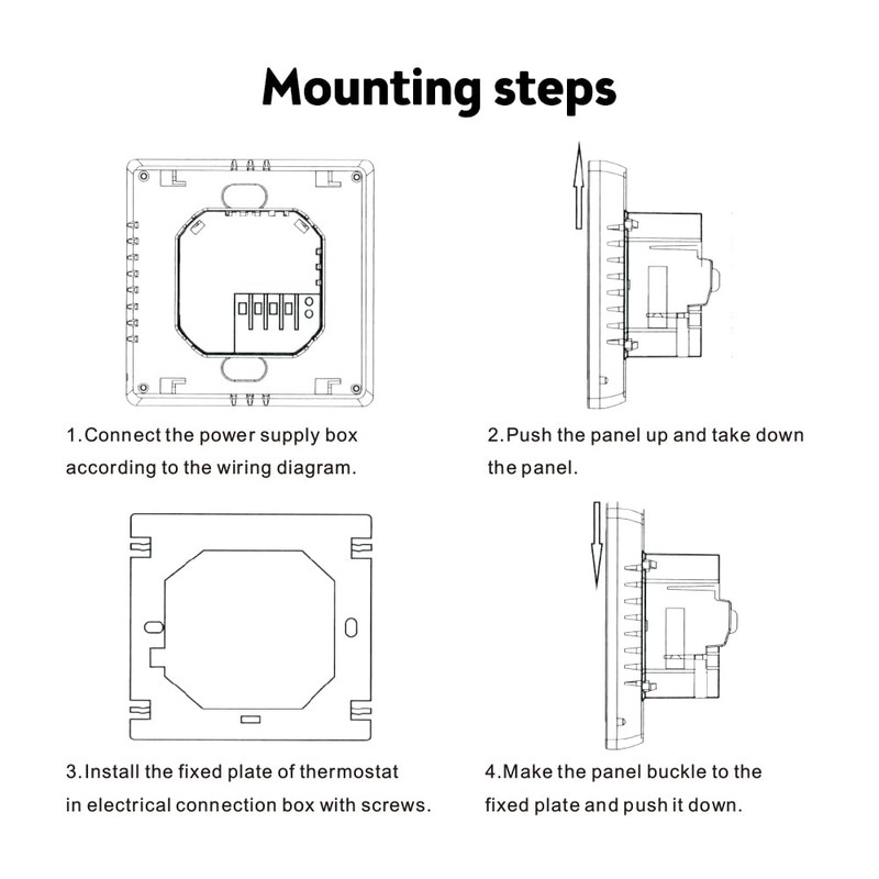 WiFi Smart Thermostat - 5+2 Programmable 16A Electric Heating, Tuya