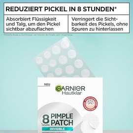 Garnier Skin Clear Pimple Patches, Invisible, Invisible Hydrocolloid Anti Pimple Patches, Reduce Visibility in 8H, XXL Pack of 44, Targeted Against Pimples & Acne