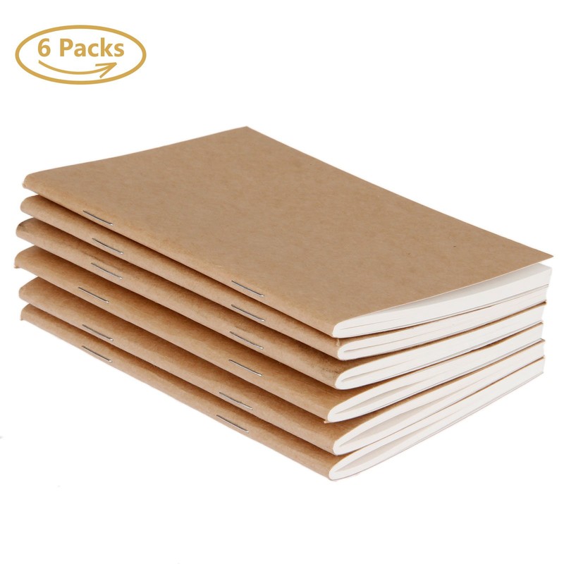 6Packs Traveler's Notebook Inserts Journal Refills for Leather Travel Journals