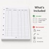 Accounting Ledger Sheets, A5 6-Hole Ledger Paper Refill, 50 Count