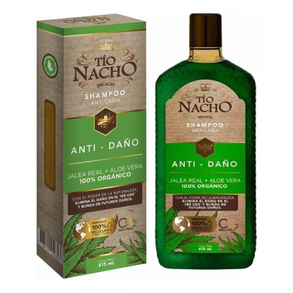 Tío Nacho Shampoo Anti-daño Anticaída Aloe Vera Y Jalea415ml