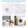PILOTSHARK No Hook Waffle Weave Shower Curtain Set with Snap-in