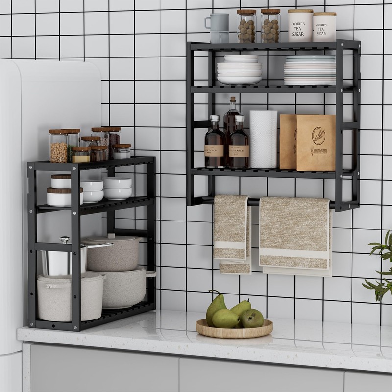 PPN Towel Rack Bathroom Storage Shelves Over The Toilet with
