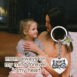 Mom Memorial Gifts for Loss of Mother Keychain Sympathy Gift Mother Key Chain Condolences Remembrance Gifts for Loss of Mom Bereavement Gift Grief Cremation to Mama Funeral Miss You Present