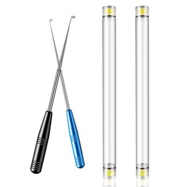 2PCS Fish Hook Remover Tool,Fishing Hook Quick Removal Device Fish Hook Removal Kit, Detacher Security Extractor Dehooker Tools for Saltwater Freshwater Fishing Accessories with Storage Tube