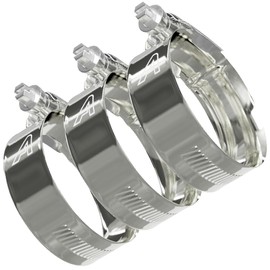 3 Pack - 60mm > 80mm Worm Drive Jubilee Type Hose Pipe Clips Zinc Plated