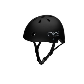 Momi Unisex Children Mimi Adjustable Children's Helmet for Head Circumference 47 - 58 cm, Shockproof ABS Outer Shell, Impact Resistant EPS Inner Shell, Matte Black, 47-58