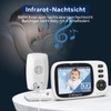 Babystar Babyphone mit Kamera, 3.2 Zoll Video-Babyphone Wireless, Nachtsicht, Temperaturüberwachung,