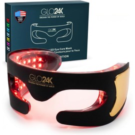 GLO24K UNLEASH THE POWER OF GOLD Máscara De Ojos Glo24K Bionic Con 7 Luces Led De Color. Diseñada Para La Delicada Piel Del Contorno De Ojos. Para Una Tez Impecable Y Radiante.