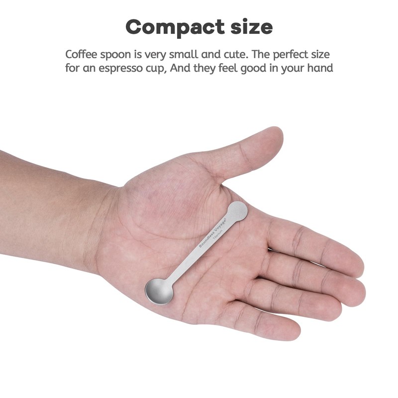 Boundless Voyage Mini Espresso Spoons 5pcs, Tiny Spoons, Titanium Coffee