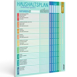 PACKLIST Household plan cleaning plan for families with children or shared apartments, 50 sheets. Household Planner Family with Tasks - Cleaning Plan for the Household, Cleaning Calendar - Household Plan Children, Household Organiser