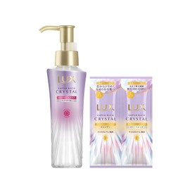 LUX Super Rich Crystal Color Care & Repair Non-Rinse Treatment Hair Oil, Main Unit, 3.4 fl oz (90 ml) with Sachet