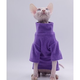 DUOMASUMI Sphynx Cat Clothes Self-Heating Warm Thermal Underwear for Hairless Cats, Kittens and Small Dogs (Grey-M)