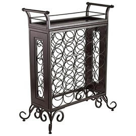 Winsome Wood Antique Bronze Finish Silvano Wine Rack