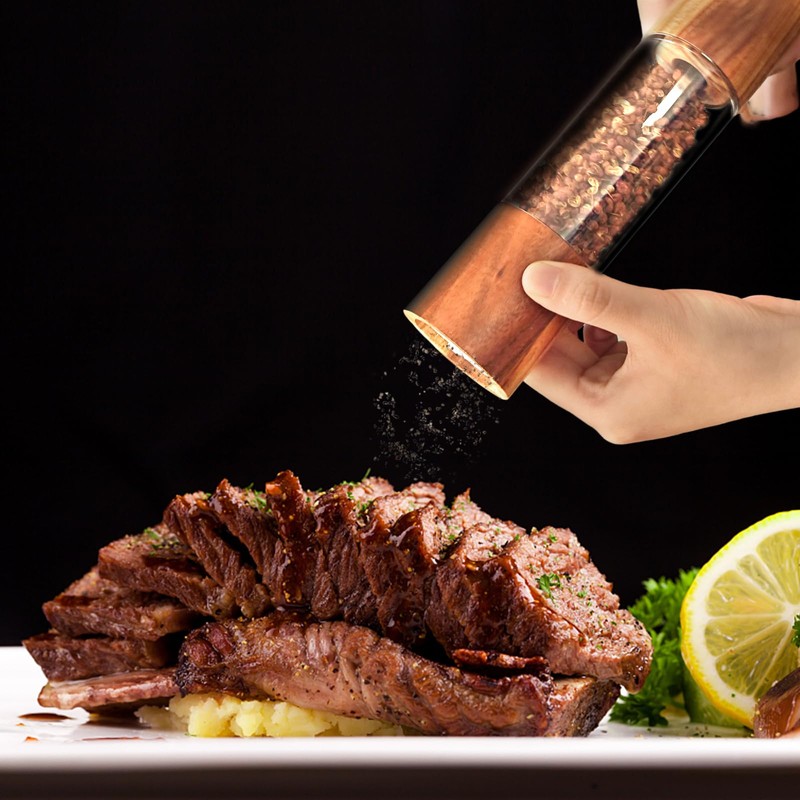 Salt and Pepper Grinder Set,Stainless Steel Manual Salt and Pepper