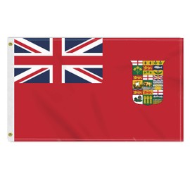 3×5 FT Former Canada Red Ensign Flag(1907-1921), Large 100D Old Canadian Banner,Distinctive Indoor Outdoor Decor For Patio Garden With Brass Gromment