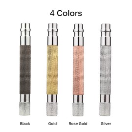 Shaving Handle for Double Edge Shaving Razor Stainless Steel Safety Beard Razor Replacement Razor Handle Grip Manual Mustache Removal Shaving Tool Accessories