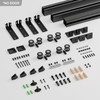 144"/12FT Ceiling Mount Box Rail Barn Door Hardware Heavy Duty